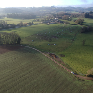 Pommiers sous panneaux photovoltaiques